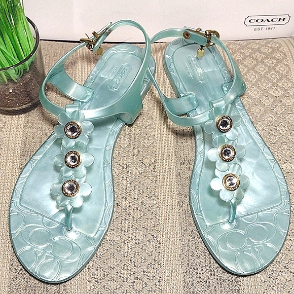Coach Paisley Jelly Sandals with floral detail - Picture 13 of 13